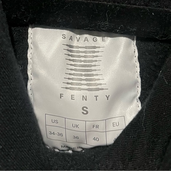 SAVAGE X FENTY- Black Slouchy Oversized Casual Hoodie Size S - Picture 4 of 4